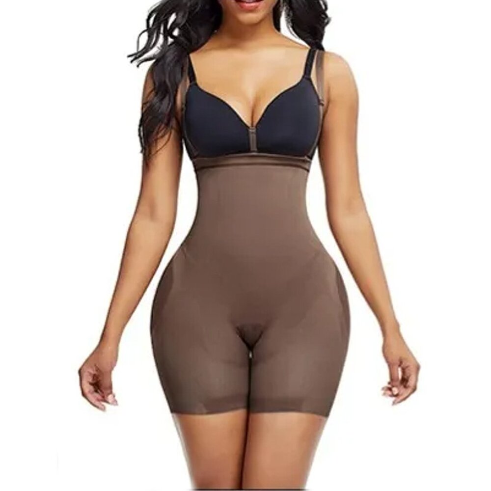 Seamless Sculpting Tummy Control Shapewear – Removable Straps & Sheer Mesh